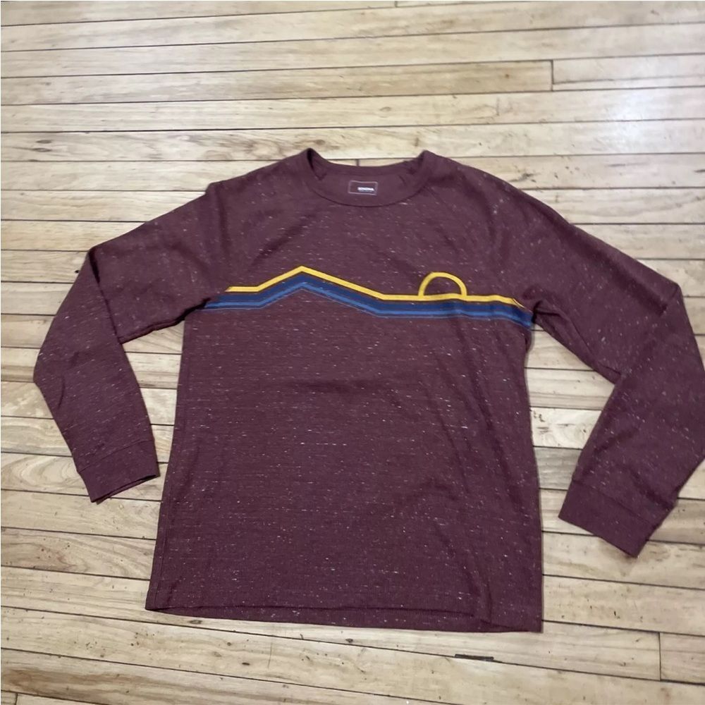 Sonoma Pique Knit Sweater Men XL Red Burgundy Sunshine Graphic Outdoor Active XL - Picture 16 of 16